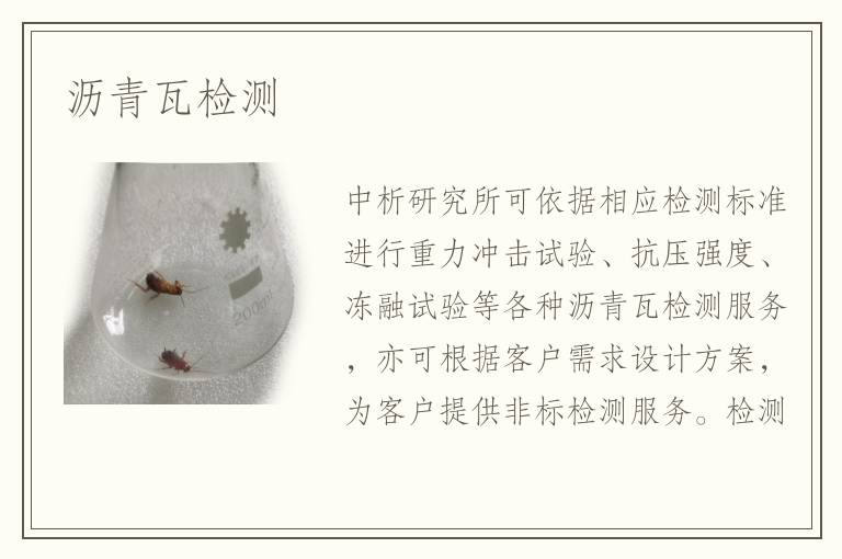 瀝青瓦檢測