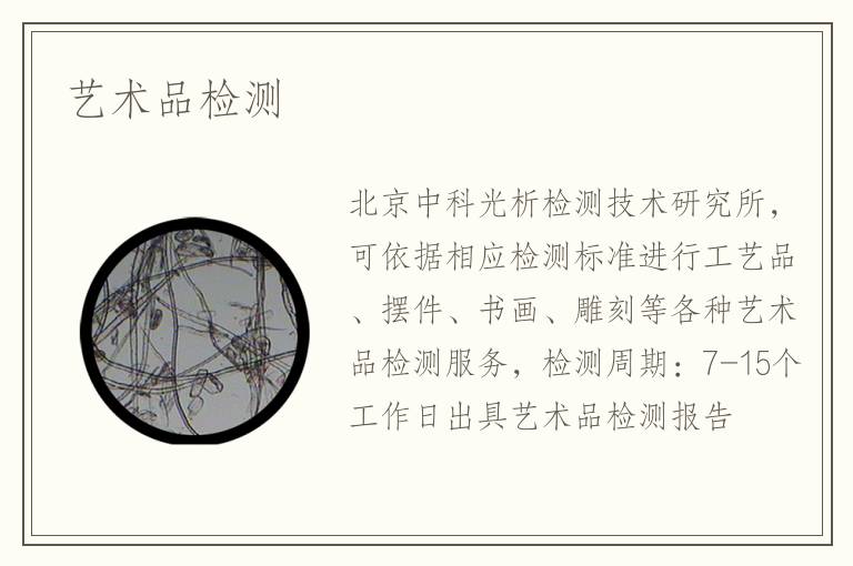 藝術(shù)品檢測(cè)