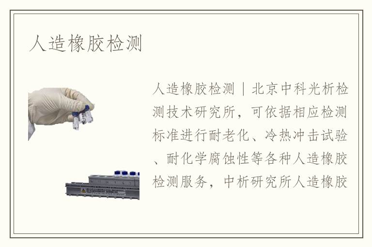 人造橡膠檢測(cè)