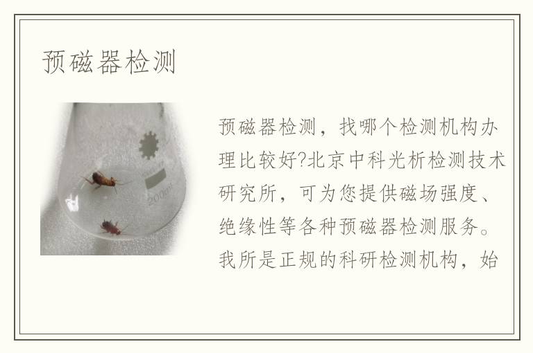 預(yù)磁器檢測
