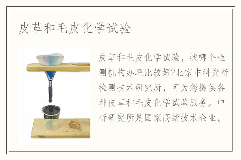 皮革和毛皮化學(xué)試驗