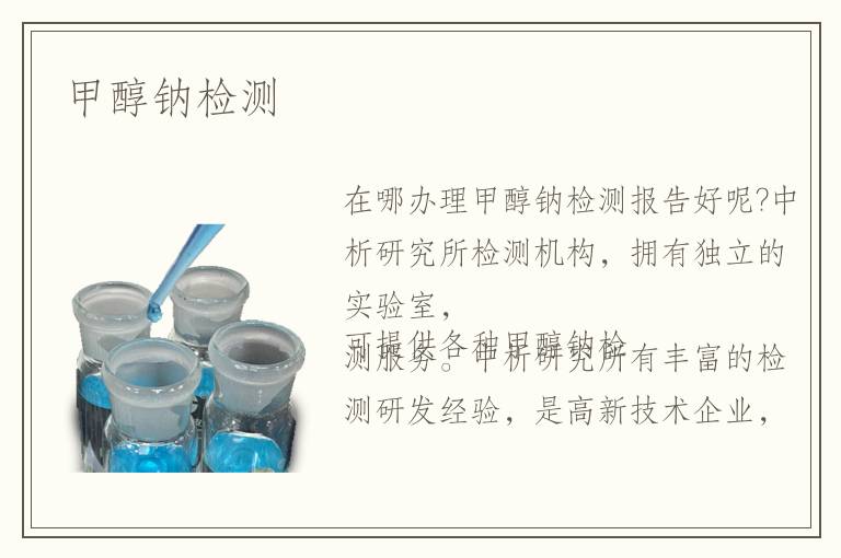 甲醇鈉檢測(cè)