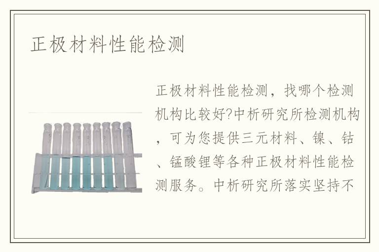 正極材料性能檢測(cè)