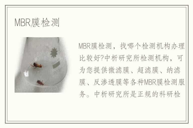 MBR膜檢測(cè)