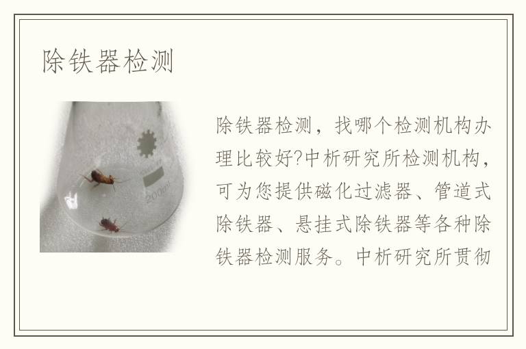 除鐵器檢測