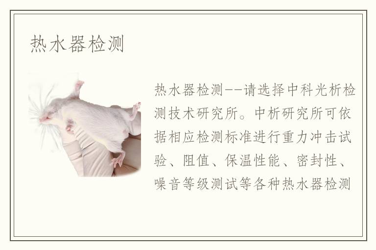 熱水器檢測(cè)