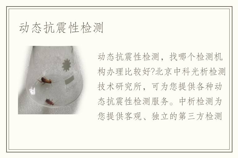 動(dòng)態(tài)抗震性檢測(cè)