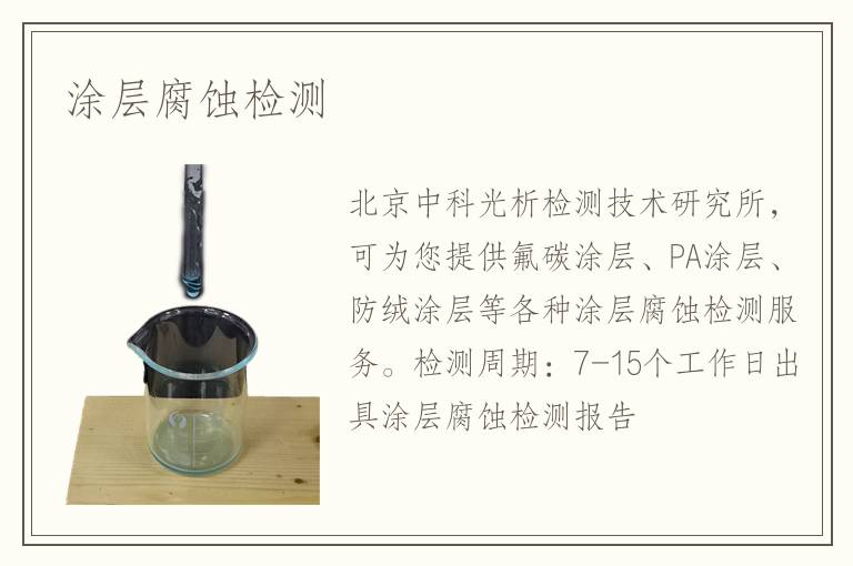 涂層腐蝕檢測(cè)