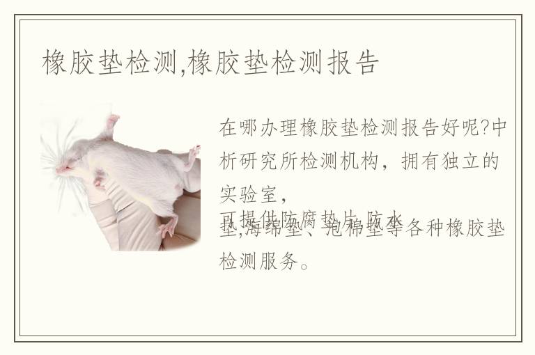 橡膠墊檢測,橡膠墊檢測報告