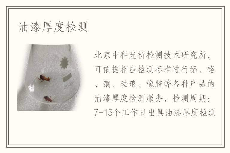 油漆厚度檢測(cè)