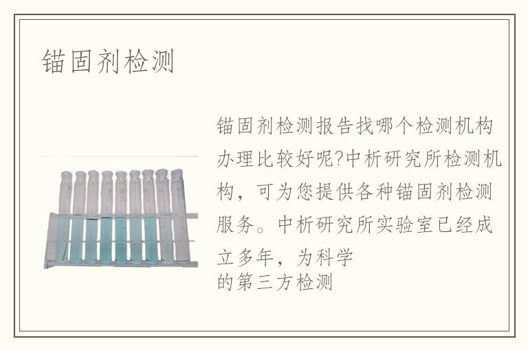 錨固劑檢測