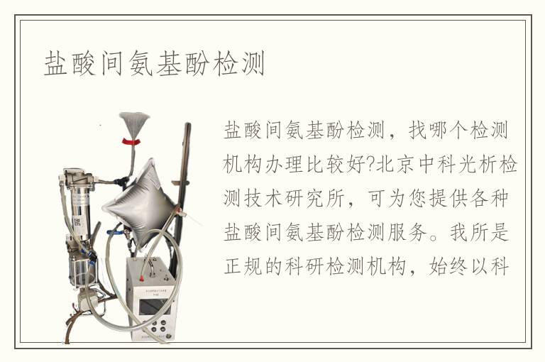 鹽酸間氨基酚檢測(cè)