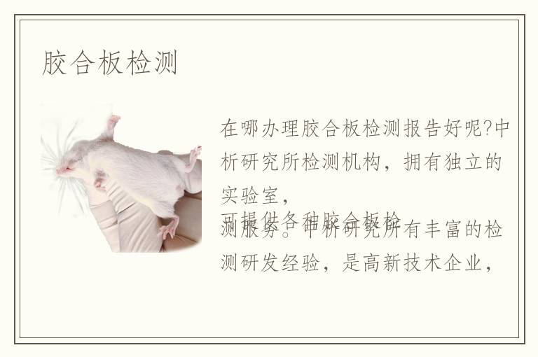 膠合板檢測(cè)